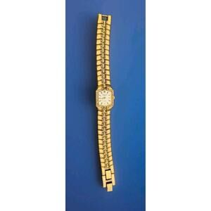Vintage Precision by GRUEN Ladies Gold Tone CZ Watch New In Box Untested